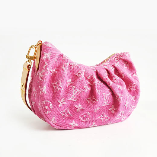 【99新】LV路易威登Pochette Valley手袋M28327粉色Pochette Valley丹宁牛仔豌豆包单肩包女士310326NJS04 商品图2