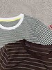 F040509夏季新款复古撞色条纹棉质圆领休闲短袖T恤 商品缩略图4