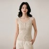 叠穿进阶版~康赛妮单排扣丝羊绒背心女修身无袖上衣KSYR260620 商品缩略图0