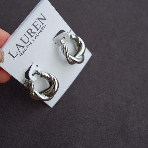 二店y  极简老钱风，十年不过时【拉夫**伦】元单 银色麻花耳环 商品图8