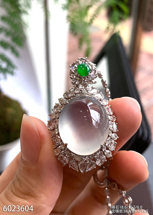 玻璃种蛋面吊坠  99999【6023604】 商品图1