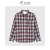 04-2潘依绣丁丁宠粉复古撞色格纹休闲慵懒宽松翻领夹棉外套 M9247 商品缩略图0