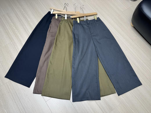 原单新款天丝羊毛混纺九分阔腿直筒裤 商品图6
