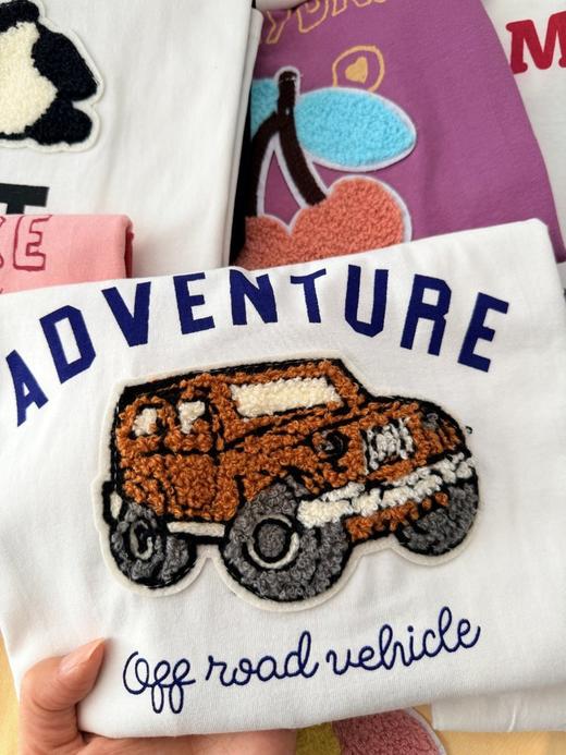 【全棉儿童T恤】儿童10色毛巾绣插肩T恤（2件起拍，单拍不发） 商品图6