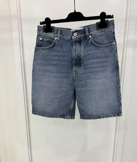 男款拼色牛仔短裤la014