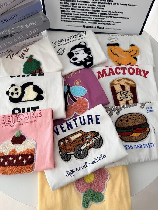 【全棉儿童T恤】儿童10色毛巾绣插肩T恤（2件起拍，单拍不发） 商品图5