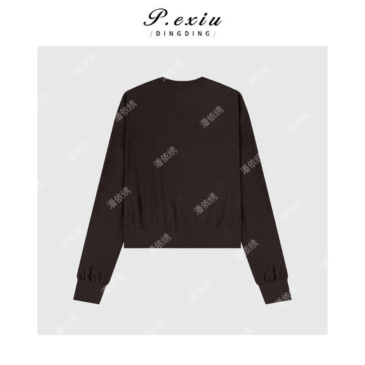 04-2潘依绣丁丁宠粉羊毛假两件撞色拼接休闲软糯圆领长袖针织上衣Q26949 商品图1