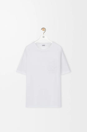 LOE-T 白色口袋刺绣T恤