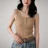 叠穿进阶版~康赛妮单排扣丝羊绒背心女修身无袖上衣KSYR260620 商品缩略图2
