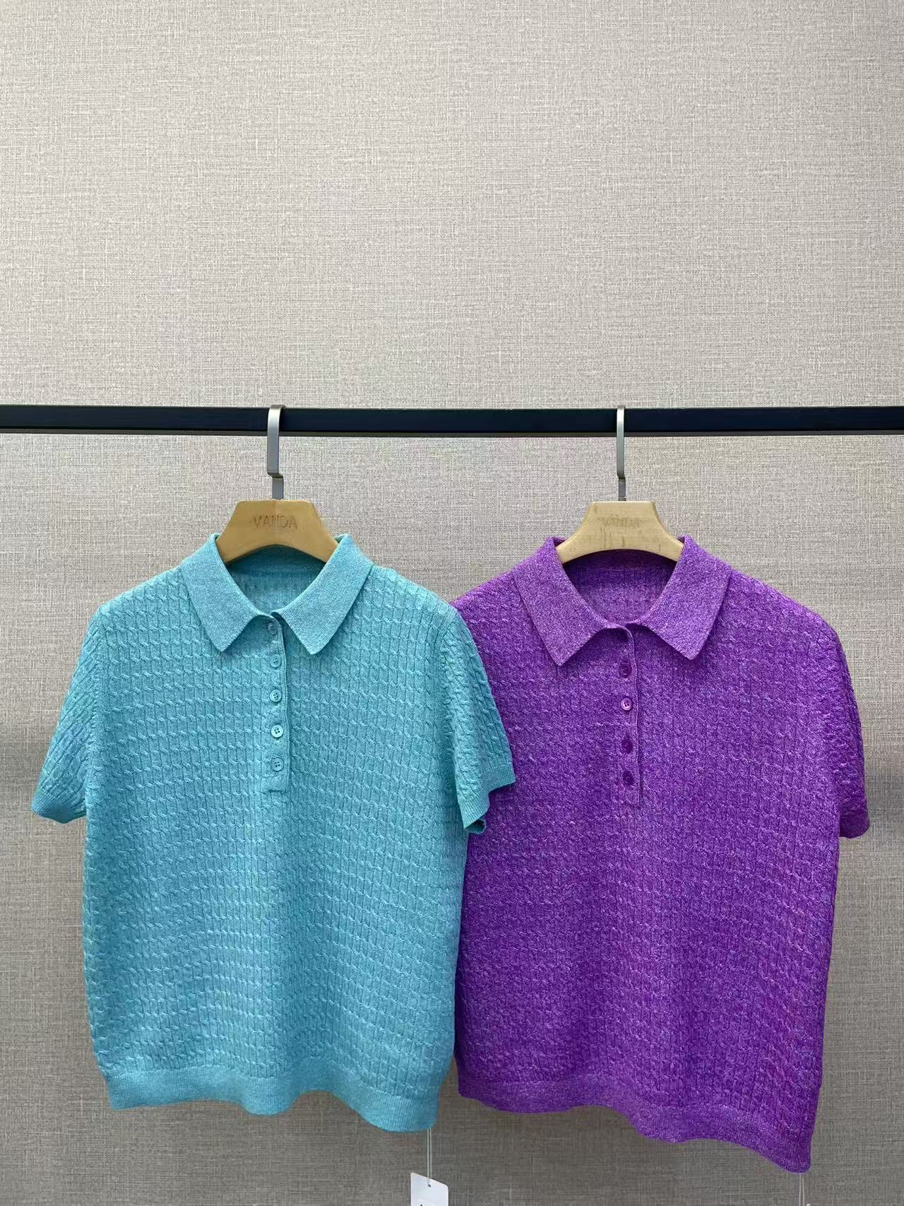 亚麻羊毛彩色POLO衫