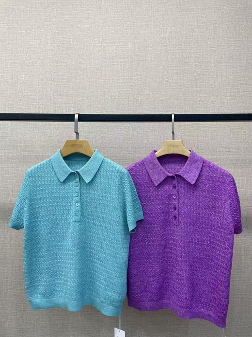 亚麻羊毛彩色POLO衫 商品图0