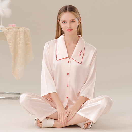 夏季冰丝睡衣 甜美可爱丝滑凉感家居服套装 商品图5