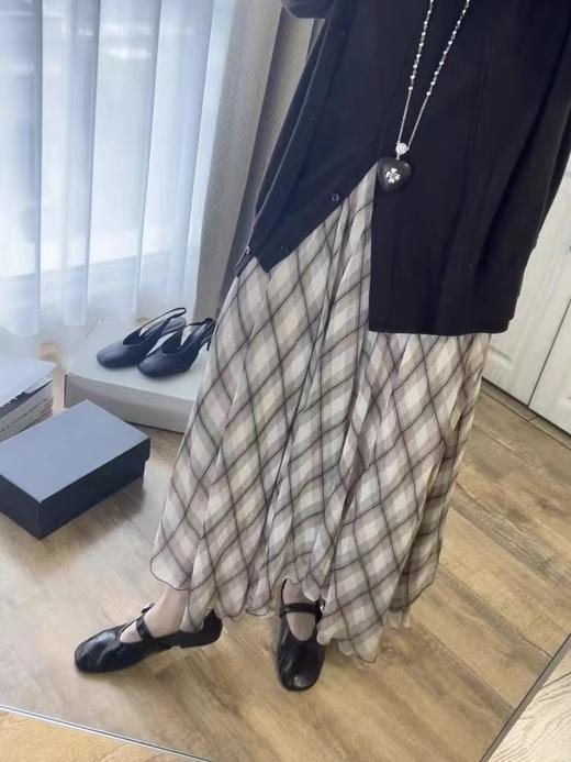 F040513复古设计圆头一字扣棕色简约百搭懒人平底芭蕾鞋 商品图8