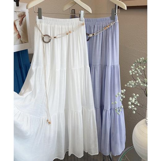 【棉麻半身裙女】夏季新款 遮胯显瘦飘逸拖地长裙 超大裙摆日系文艺  商品图3