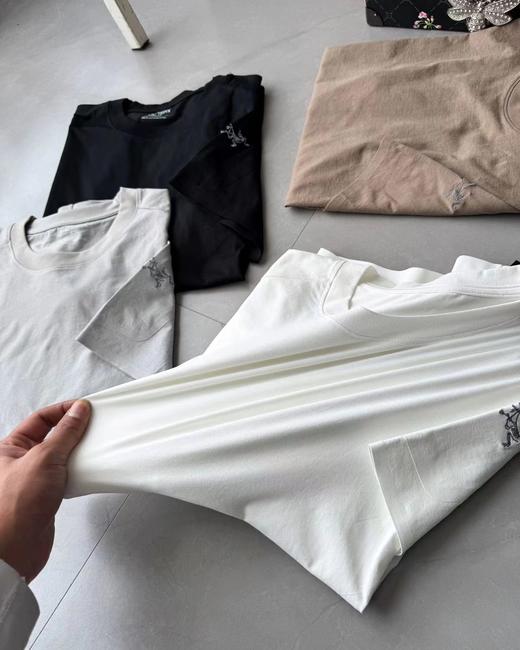 F040527男女同款吸汗透气户外运动圆领宽松休闲日常短袖T恤 商品图5