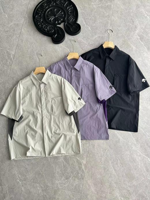 F040538轻户外简约利落短袖衬衫版型日常休闲百搭短袖 商品图0