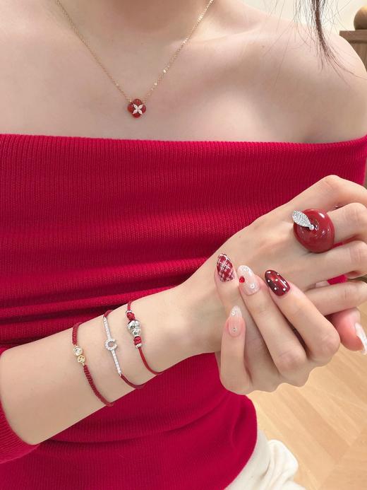 何方 财源滚滚红绳手链/星光马蹄扣红绳手链 商品图6