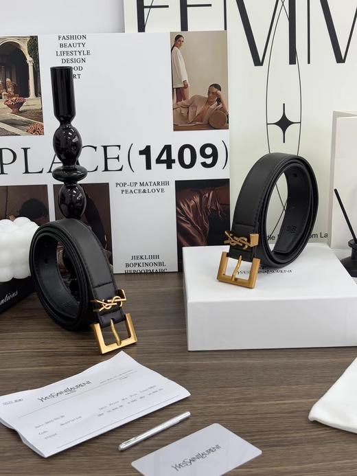 F040539小牛皮方扣女士腰带通勤百搭气质显瘦皮带 商品图1