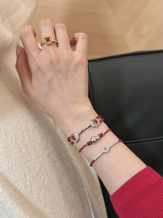 何方 财源滚滚红绳手链/星光马蹄扣红绳手链 商品图7