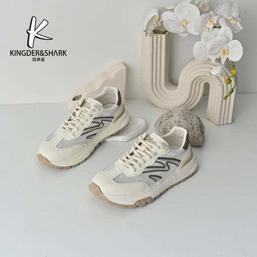经典鲨2026年夏季专柜新品男士薄款网面透气跑步休闲鞋KF20-626021 商品图0