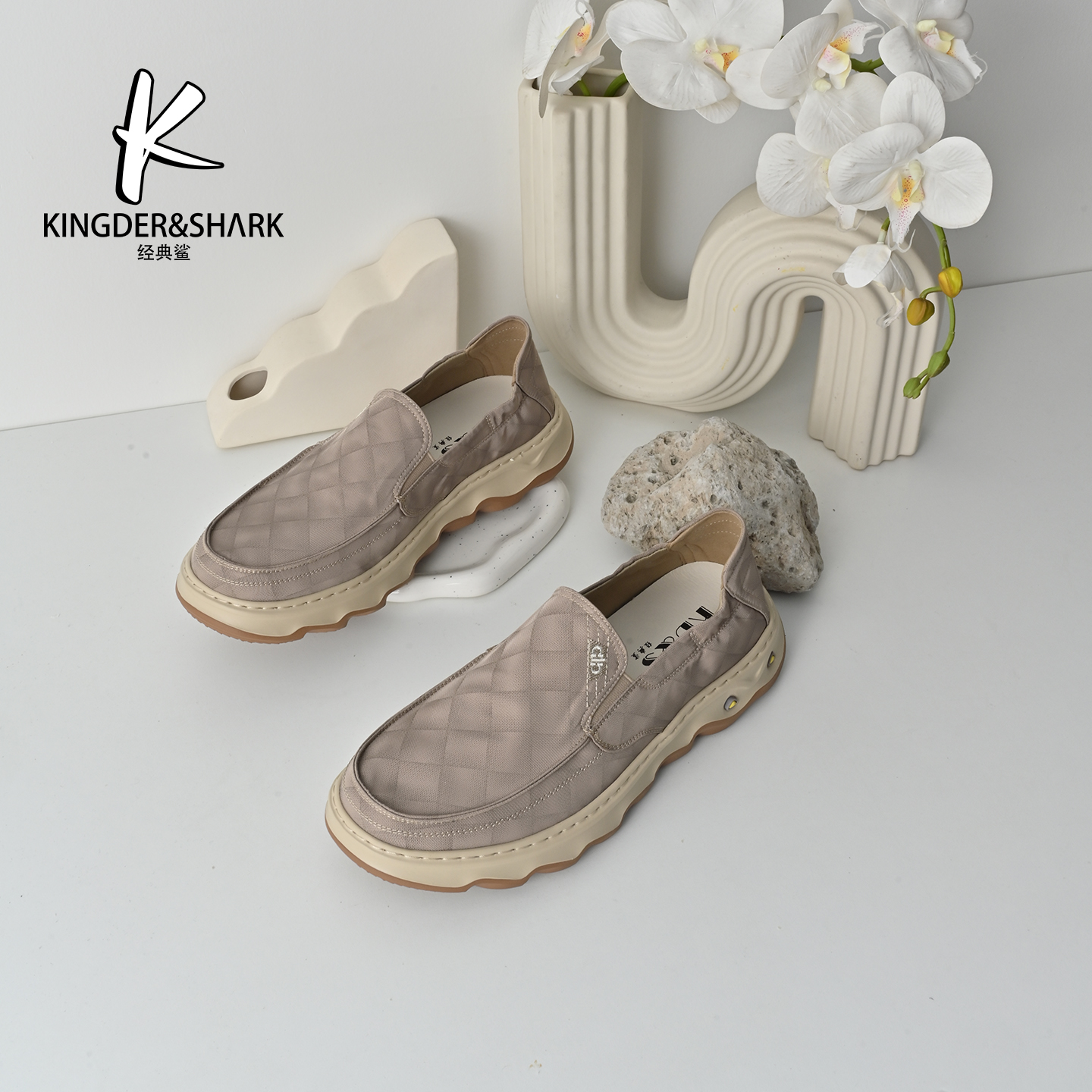经典鲨2026年春季专柜新品男士一脚蹬舒适透气轻便布鞋单鞋KW361-613031