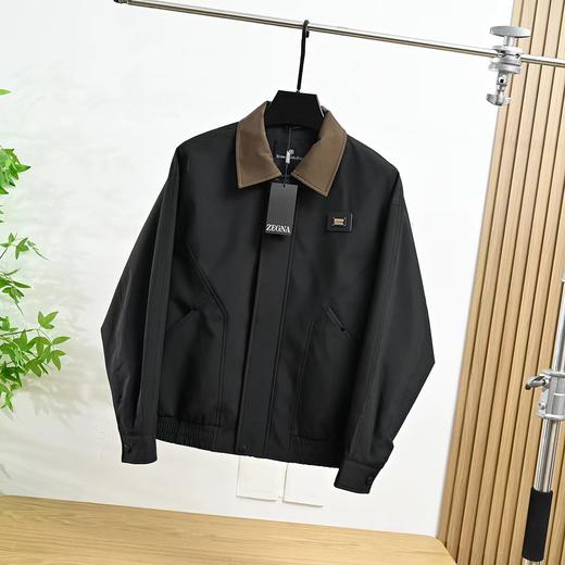 F040530春季新款男士休闲通勤铆钉口袋金属袖口按扣翻领夹克 商品图3