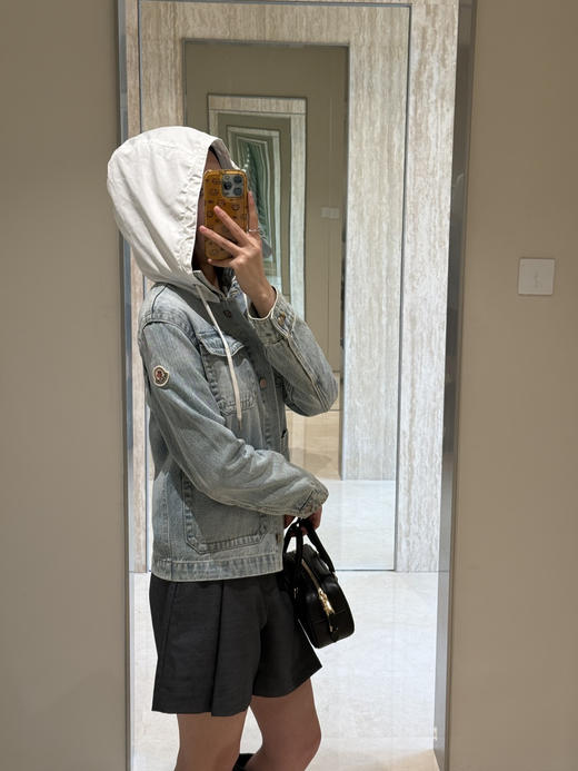 蒙口新款进出专柜同步可拆卸帽软水洗嬉皮牛仔外套 商品图3