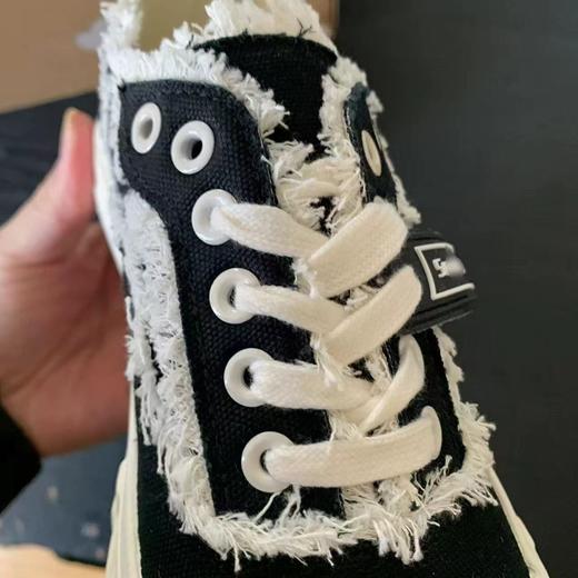 F040516春夏新款透气小白鞋女款布鞋百搭饼干鞋厚底帆布鞋 商品图13