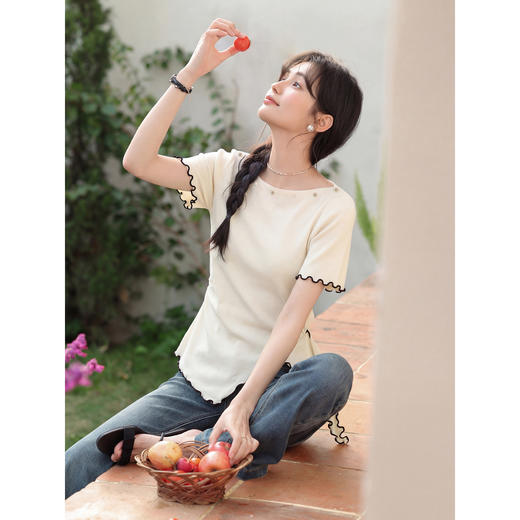 鹿向南【0407/00:00新品】白色T恤 商品图2