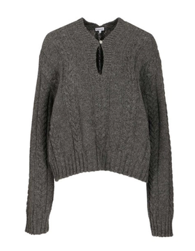 女款系扣针织毛衣hu014