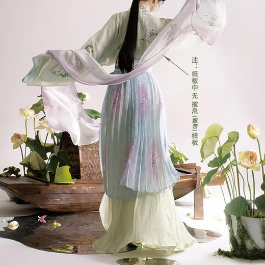 裁缝学苑AH141宋制天丝对襟衫合围裙齐腰破裙纸样女装四件套装样板图纸 商品图3