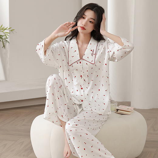 夏季冰丝睡衣 甜美可爱丝滑凉感家居服套装 商品图8