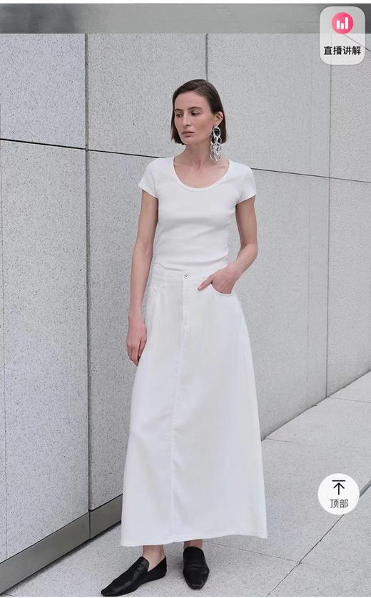 F040504春夏新款牛仔中裙半身裙复古休闲修身显瘦裙子 商品图5