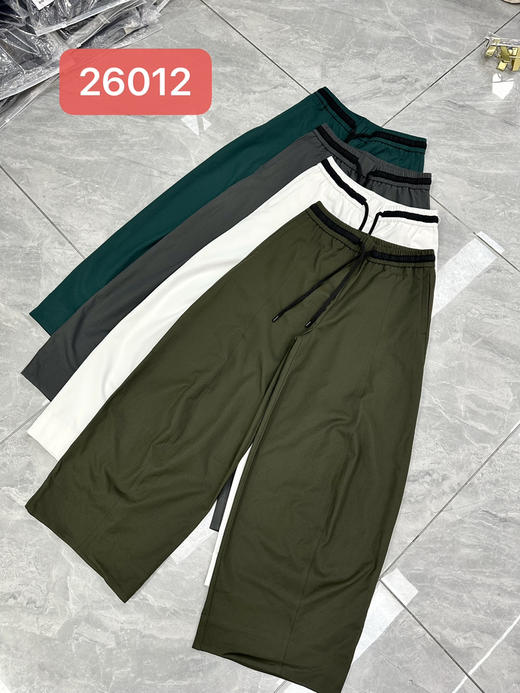 新款美式轻薄透气弯刀阔腿垂感松紧腰休闲裤 商品图12