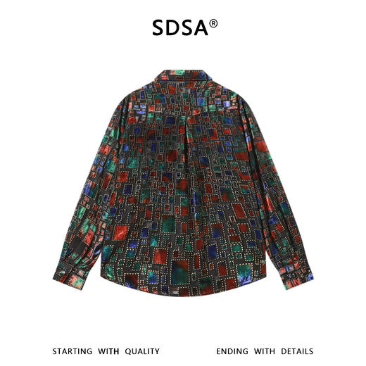 SDSA男士秋冬新款痞帅男装美式复古不规则格子长袖衬衫百搭时尚 商品图1