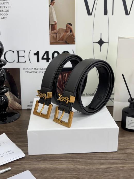 F040539小牛皮方扣女士腰带通勤百搭气质显瘦皮带 商品图6