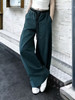 新款美式轻薄透气弯刀阔腿垂感松紧腰休闲裤 商品缩略图0