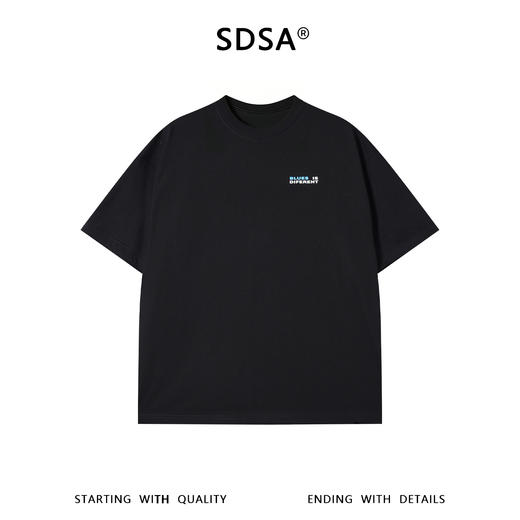 SDSA男装2026新款轻奢美式潮牌双面撞色印花字母圆领短袖T恤百搭 商品图0