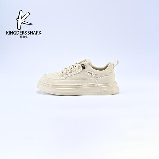 经典鲨2026年春季专柜新品男士韩版平底系带舒适休闲鞋板鞋KF19-613011 商品图4
