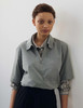 MHL 26SS 雾灰蓝棉府绸半拉链短袖衬衫 商品缩略图0