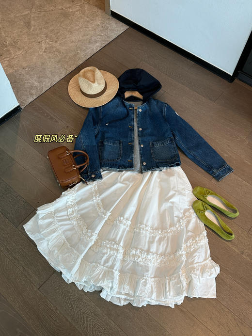 蒙口新款进出专柜同步可拆卸帽软水洗嬉皮牛仔外套 商品图11