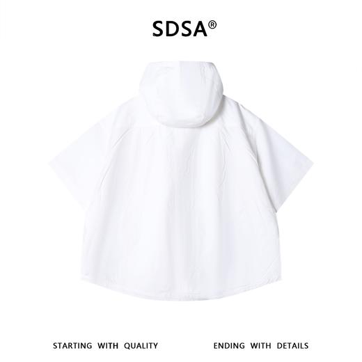 SDSA男装2026新款高贵轻奢连帽多口袋短袖衬衫宽松休闲上衣 商品图4