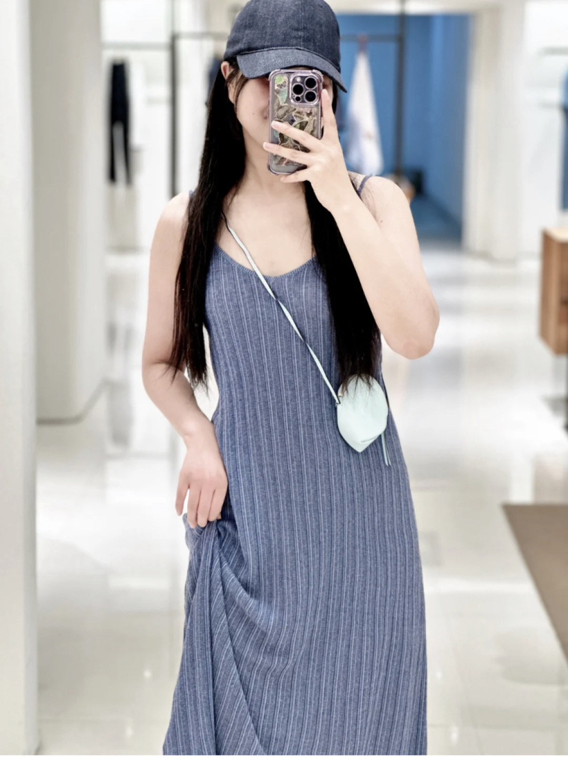 46-4 绝杀亏清 小禾女士丝麻针织吊带裙