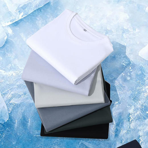 凉感185g 60支匹马棉纯色圆领短袖上衣  ZT-S770# 商品图1