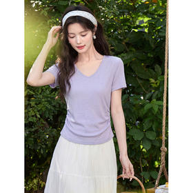 鹿向南【0407/00:00新品】紫色T恤