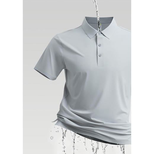 190g迪桑小皱 无缝科技纯色二级贴胶布领短袖通款polo衫  ZT-S990# 商品图4