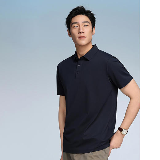 190g迪桑小皱 无缝科技纯色二级贴胶布领短袖通款polo衫  ZT-S990# 商品图1