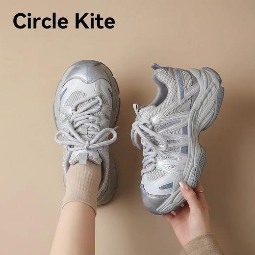 F040515复古机能少女感融合透气网面厚底增高老爹鞋 商品图7