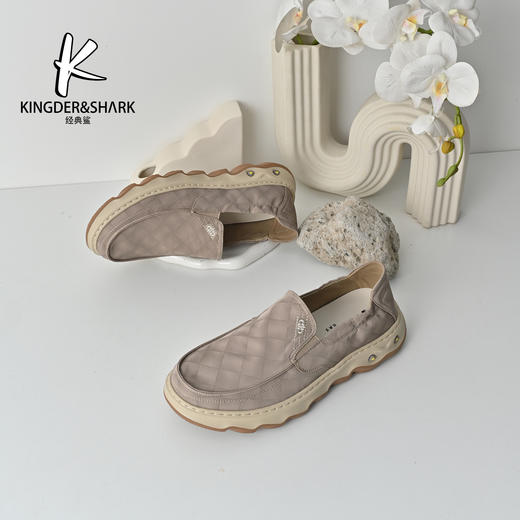 经典鲨2026年春季专柜新品男士一脚蹬舒适透气轻便布鞋单鞋KW361-613031 商品图2