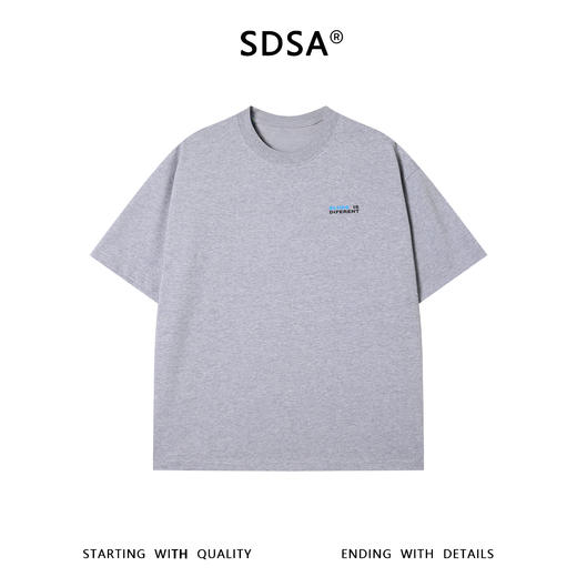 SDSA男装2026新款轻奢美式潮牌双面撞色印花字母圆领短袖T恤百搭 商品图0